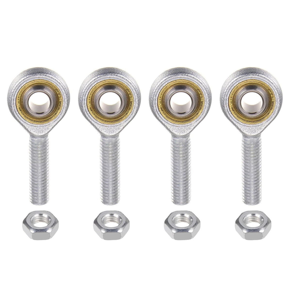 4pcs SA8TK POSA8 M8 Male Rod End Bearing M8x1.25 Right Hand Thread, Self-Lubricating Joint Rod Ends, Includes Jam Nut