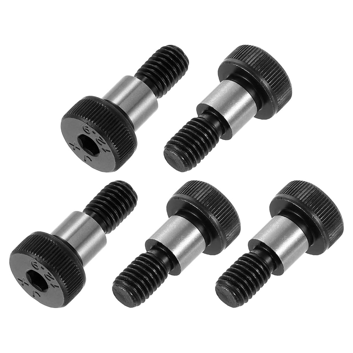 6Pcs Alloy Steel Shoulder Bolt 10mm Shoulder Dia 10mm Shoulder Length M8 Thread Hex Socket Shoulder Bolts for Textile Hydraulic Injection Molding Machinery Industries