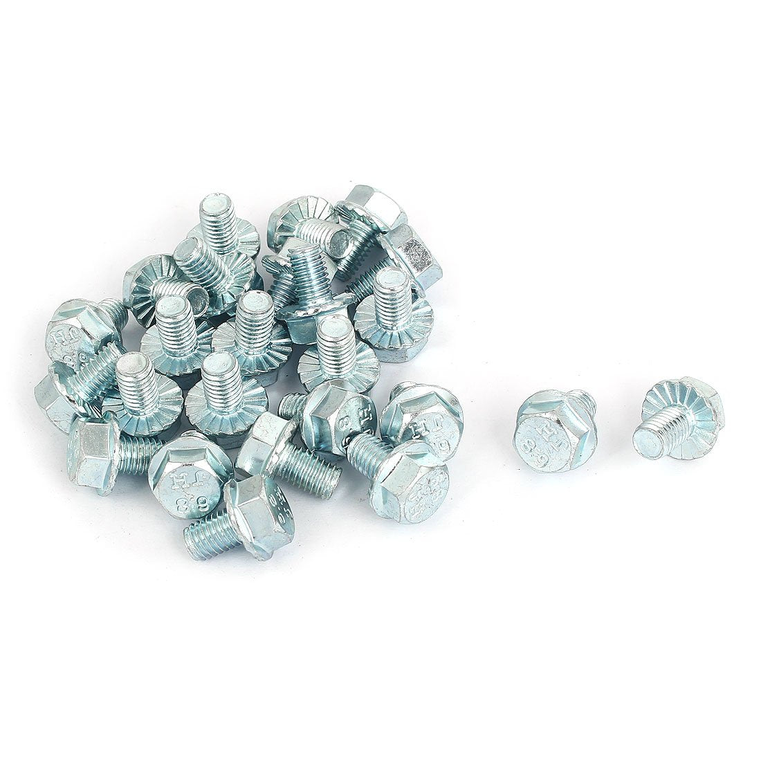 M8x12mm Grade 8.8 Metric Serrated Hex Flange Screws Bolts 25pcs