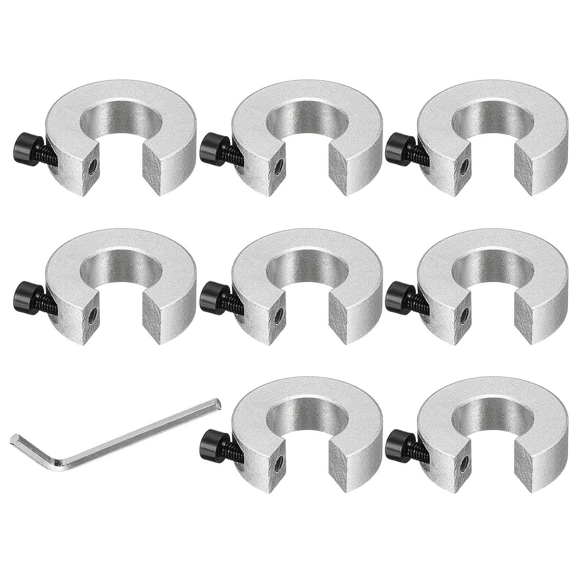 SBR20 Linear Rail Shaft Stop Collars with a Nickel Flat Head Wrench 8pcs