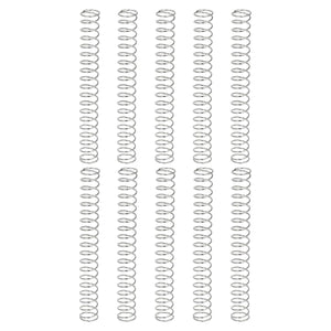 10Pcs Compression Springs, 0.5mm Wire Diameter x 5mm OD x 50mm Length 304 Stainless Steel Extension Spring Ballpoint Pen Pressure Springs for Shop Home Repairs, Silver