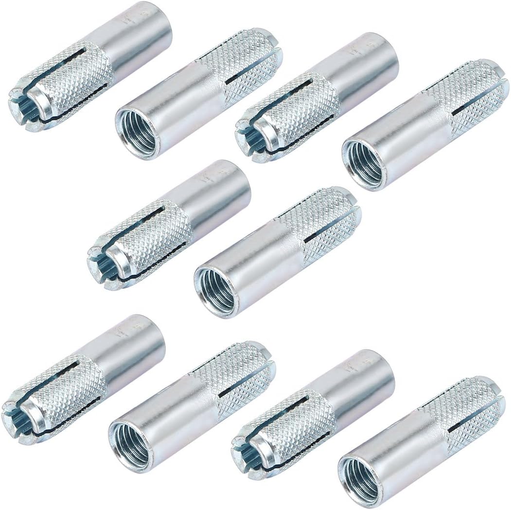 M10 Male Threaded Expansion Bolt Sleeve Anchors 40mm Long 10 Pcs