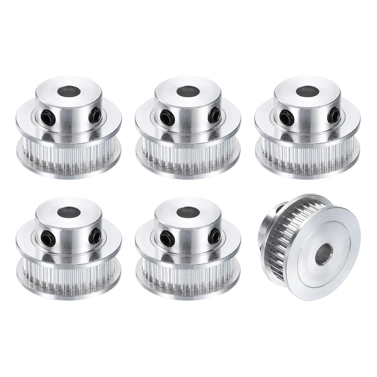 6pcs GT-2 36T Pulley Synchronous Wheel 5mm Bore, Aluminum Timing Pulley 36 Teeth, Fit Width 6mm Timing Belt for 3D Printer CNC Machine