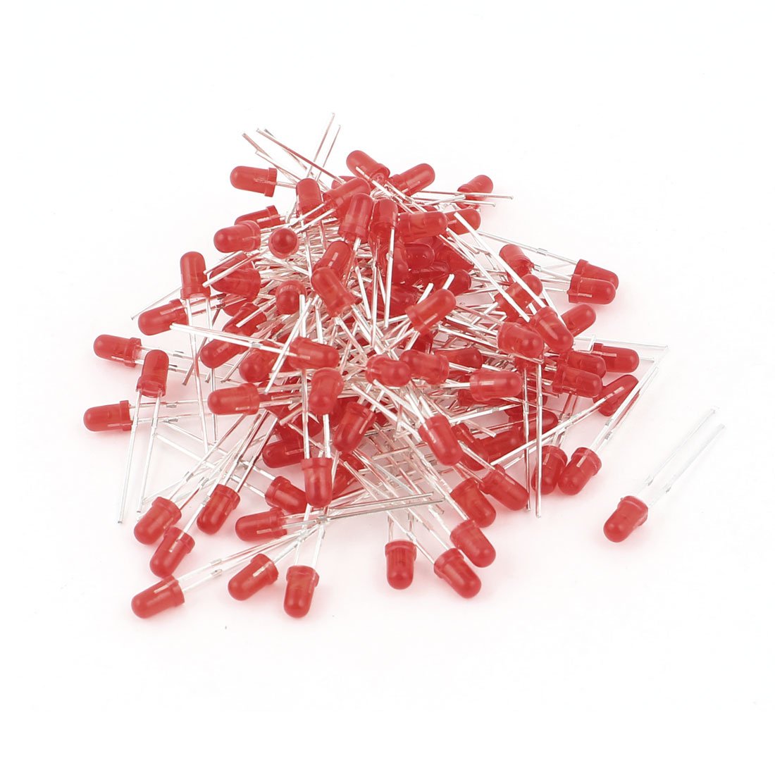 a14070400ux1052 120 Piece 2Pins 3 mm Super Bright Red LED DC 2.5-3V, 0.12" Width, 0.91" Length