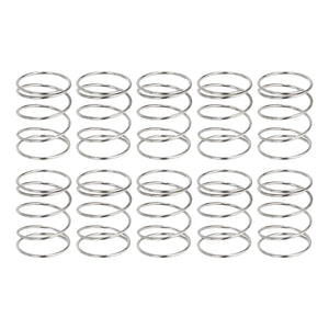 10Pcs Compression Springs, 0.6mm Wire Diameter x 9mm OD x 10mm Length 304 Stainless Steel Extension Spring Ballpoint Pen Pressure Springs for Shop Home Repairs, Silver