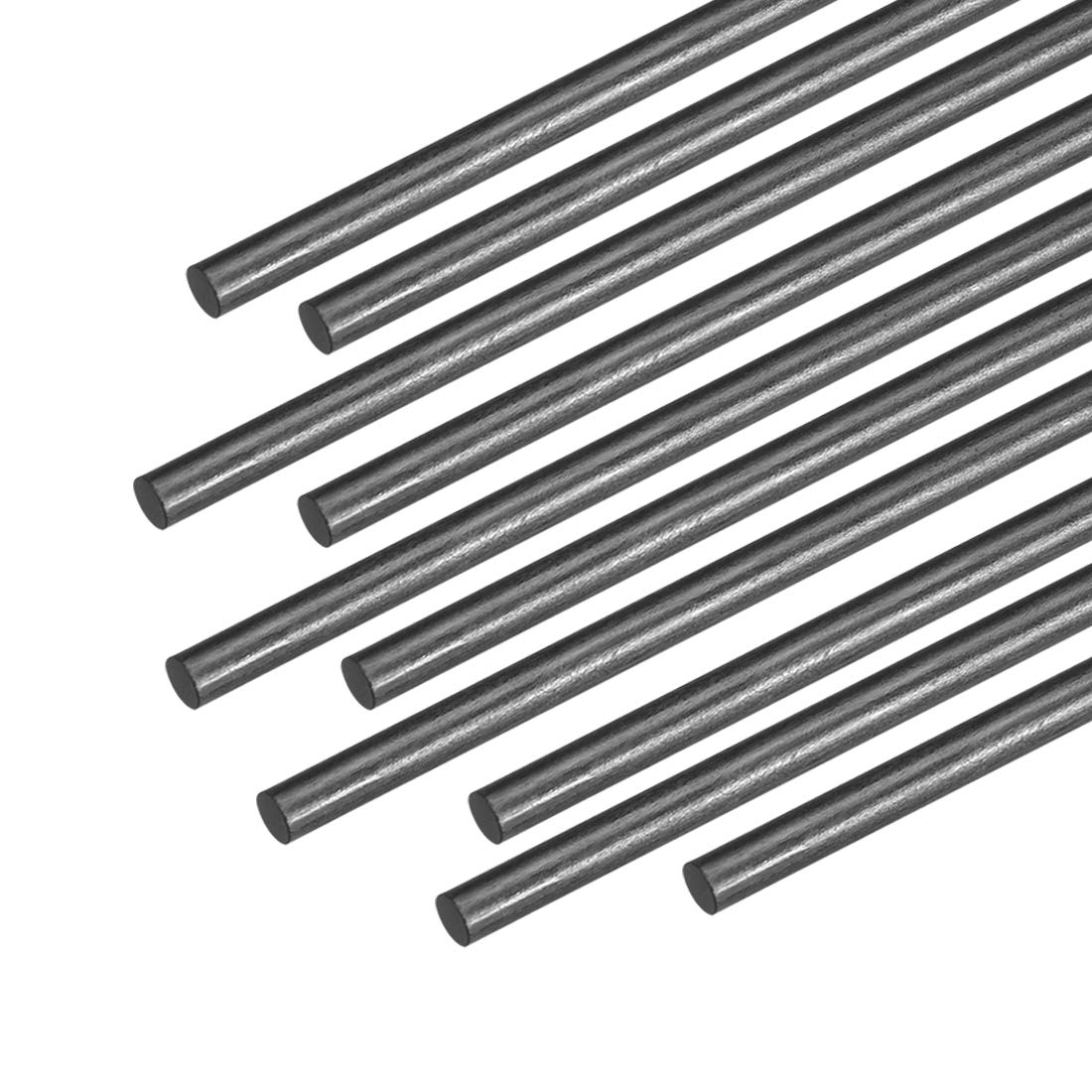 2.5mm Carbon Fiber Round Rod for DIY Project 200mm 7.8 Inch, 10pcs