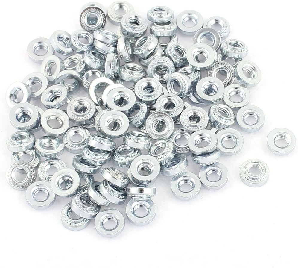 M3-0 Knurled Metal Self Clinching Nut Fastener 100pcs for 0.8mm Thick Thin Plate