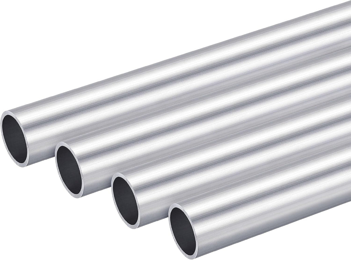 6063 Aluminum Round Tube 22mm OD 19mm Inner Dia 200mm Length Pipe Tubing 4 Pcs