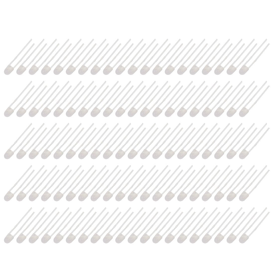 DC 3-3.2V 20mA Bright LED Lamp 3mm Round Cyan Light Emitting Diodes 100pcs