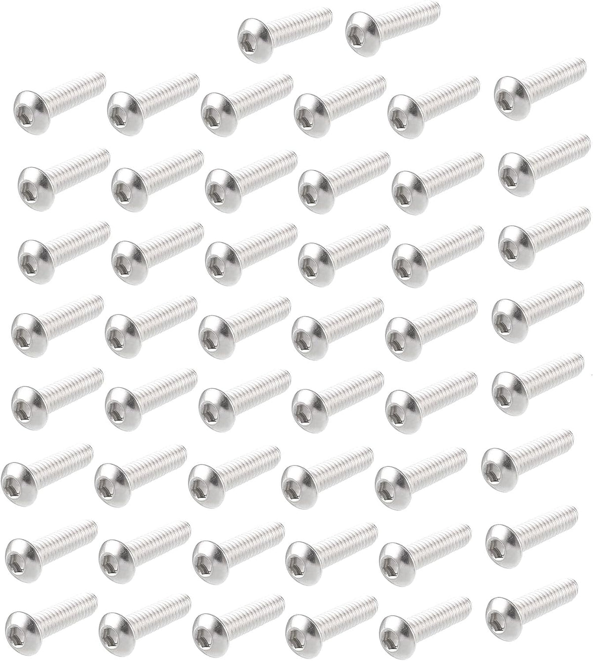 1/4 Inch-20x1 Inch Hex Socket Button Head Bolts Screws 50pcs