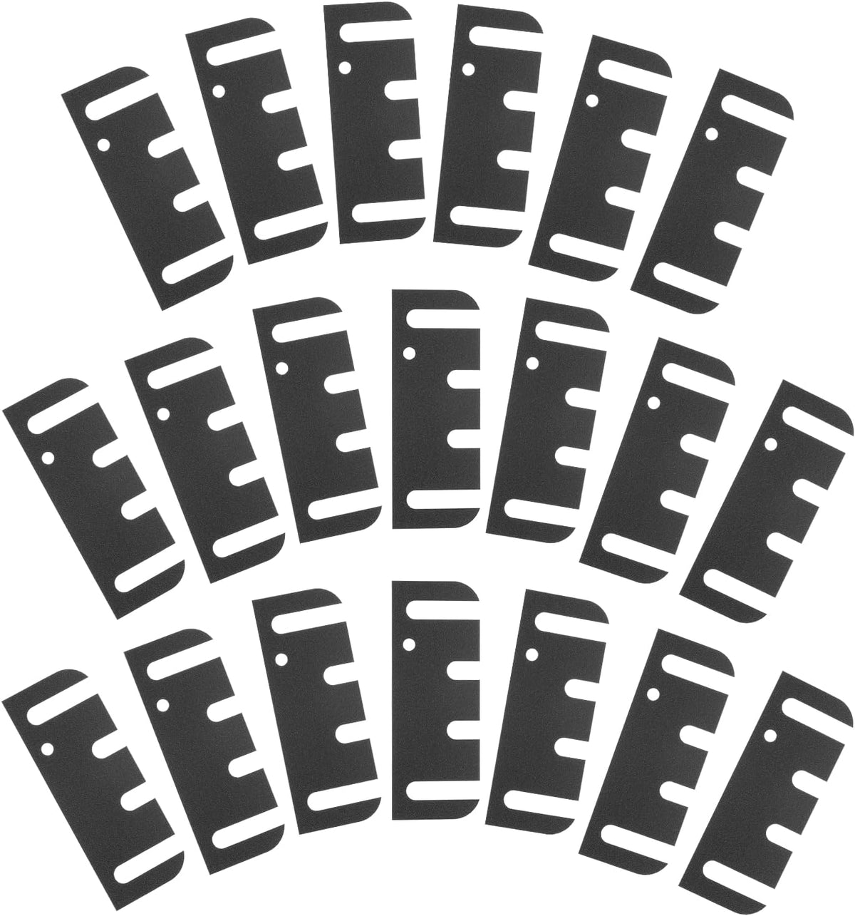 20Pcs Door Hinge Shims, 4" Plastic Adjustable Spacers 4 Slot Symmetry with Position Hole for Interior Door Alignment Filling Gaps Air Leakage, Black