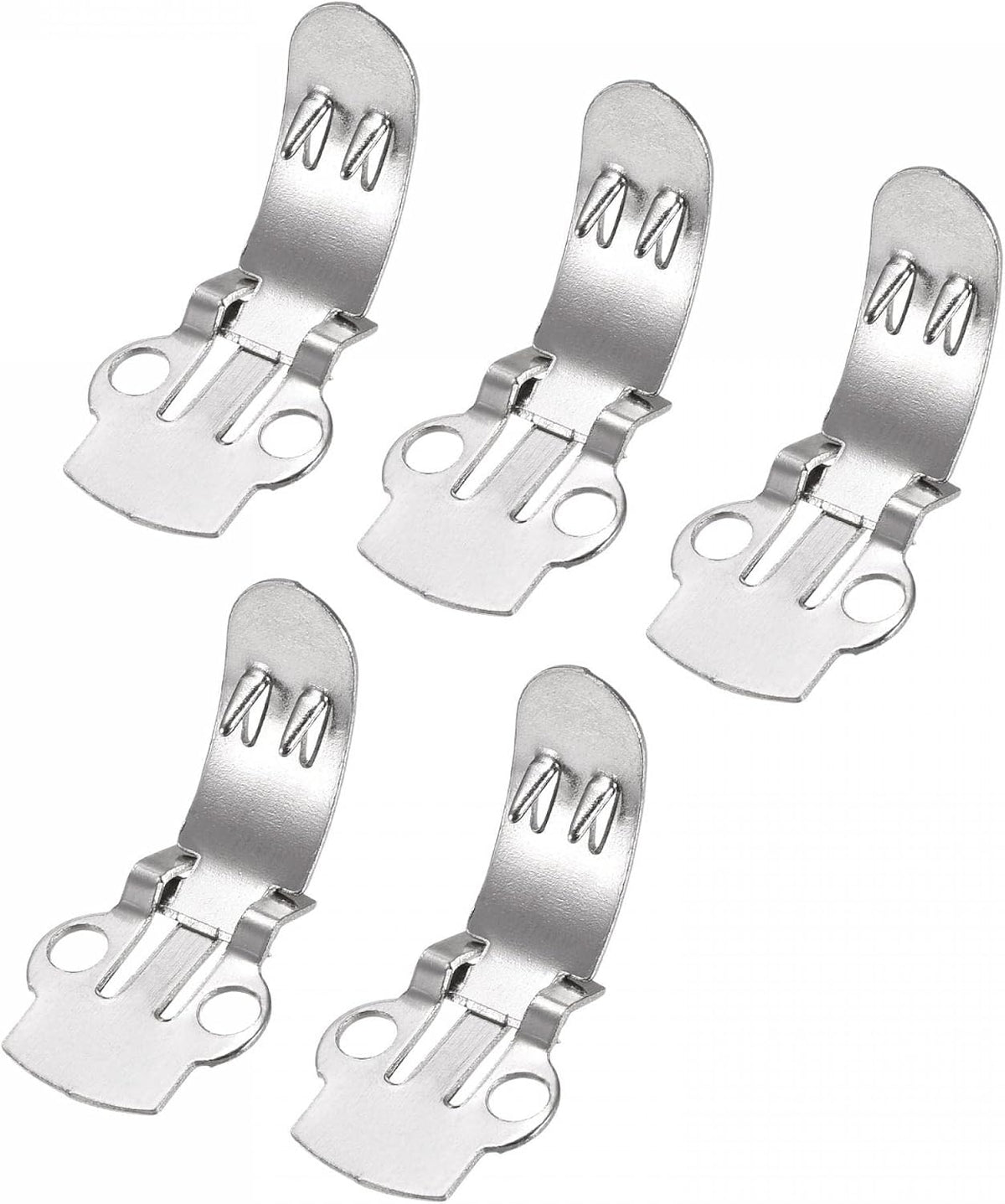 LinkMejor Blank Shoe Clips 29mm x 14mm Iron for DIY Crafts Decoration Silver Tone 20 Pcs
