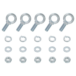 5 Pack M20 Galvanized Carbon Steel Eye Bolts, 3/4" x 1.97" Lifting Ring Eye Bolt with Nuts and Washers Heavy Duty Screw Eye Bolts Kit for Tie Down Straps Indoors Outdoors, Silver
