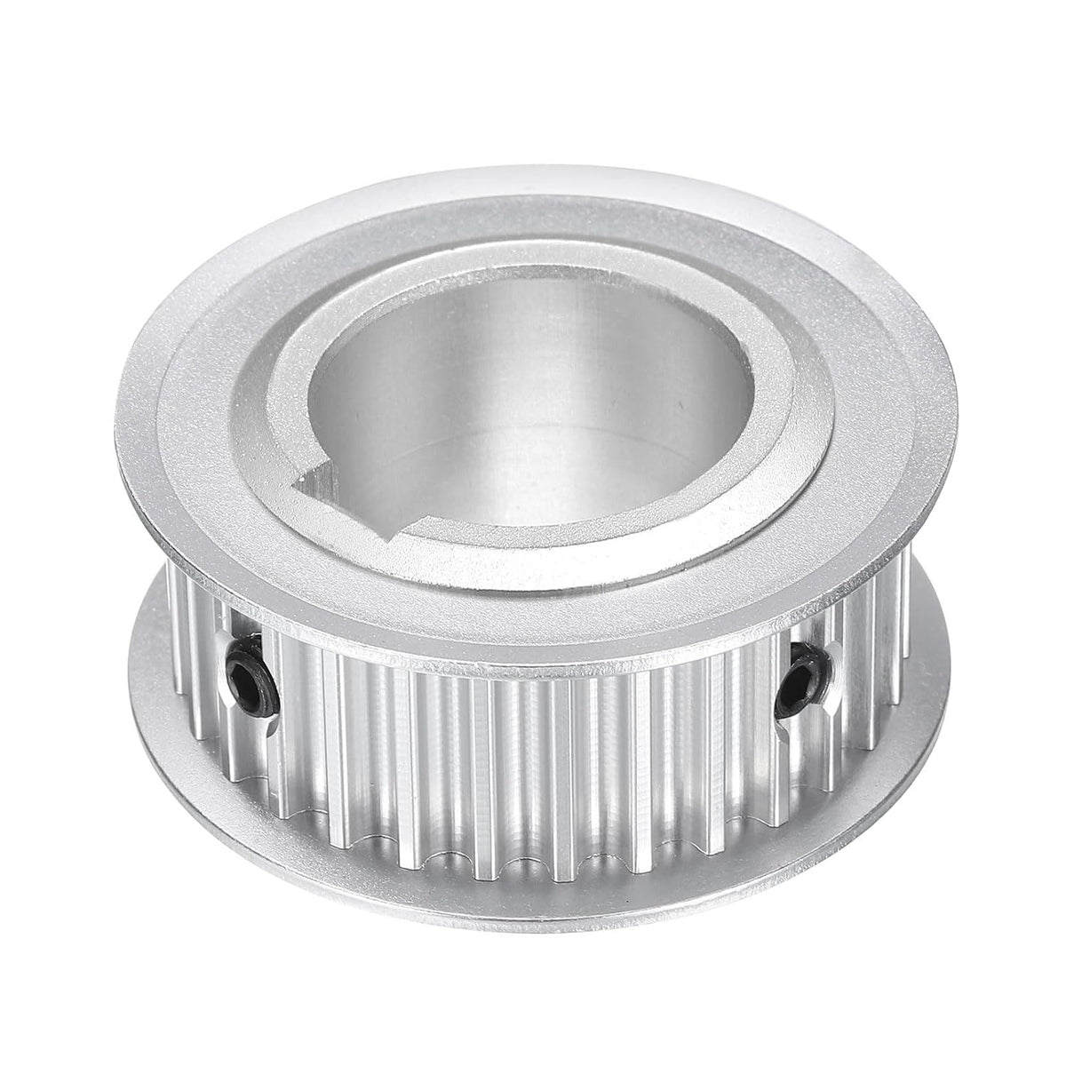 5M-30T-1B Timing Belt Pulley 1" Bore, 30 Teeth Aluminum Alloy Synchronous Wheel with Keyway, Pitch 5mm Tooth for 15mm Width Belt