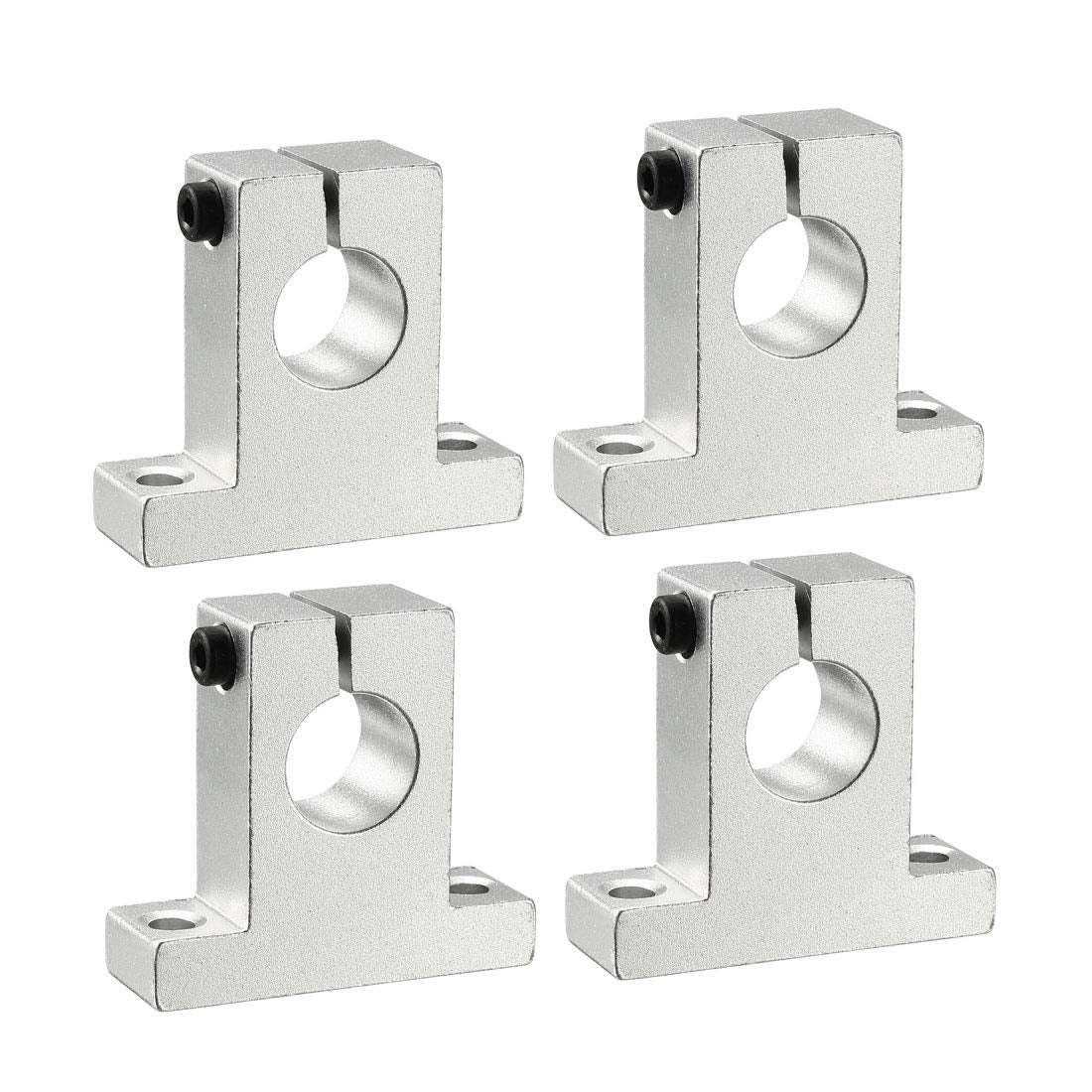 4PCS SK16 Aluminum Linear Motion Rail Clamping Rod Rail Guide Support for 16mm Diameter Shaft