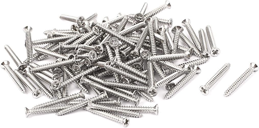 M2.2 x 19mm Phillips Flat Head Self Tapping Screw Fasteners 100 Pcs