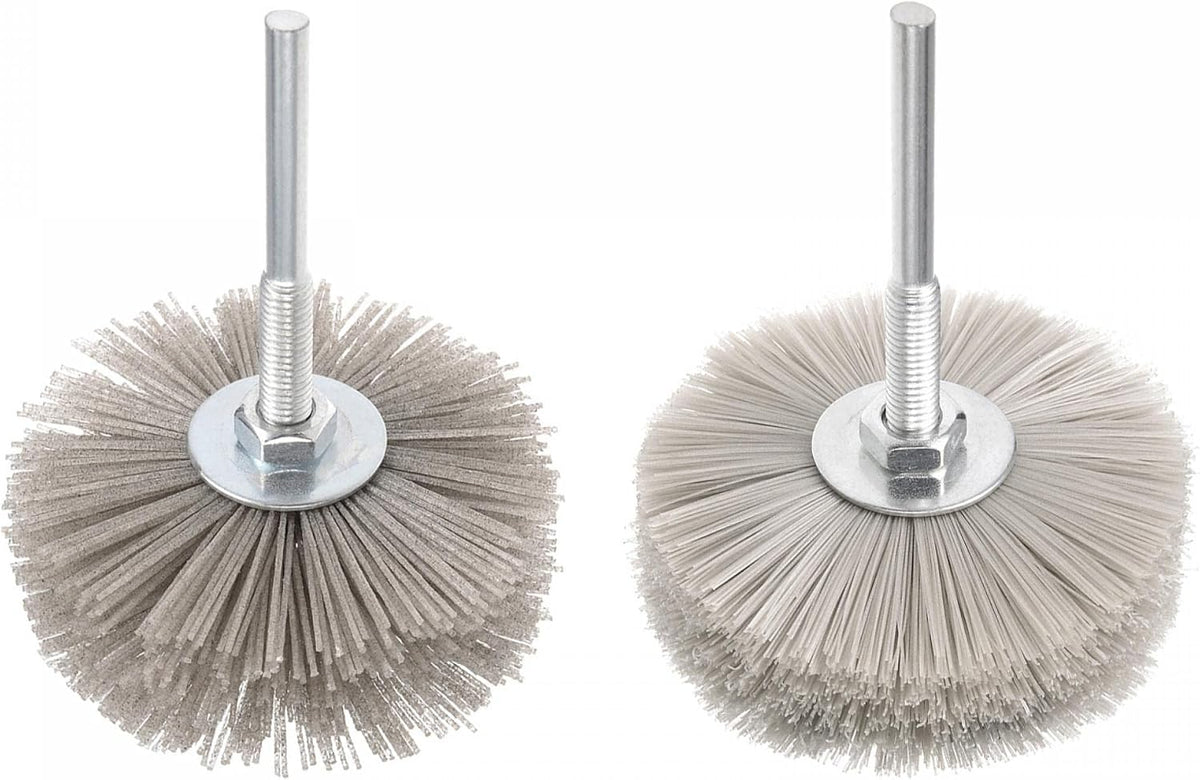 Nylon Wheel Brush 240 Grits 600 Grits Abrasive Grinding Head with 6mm Threaded Shank
