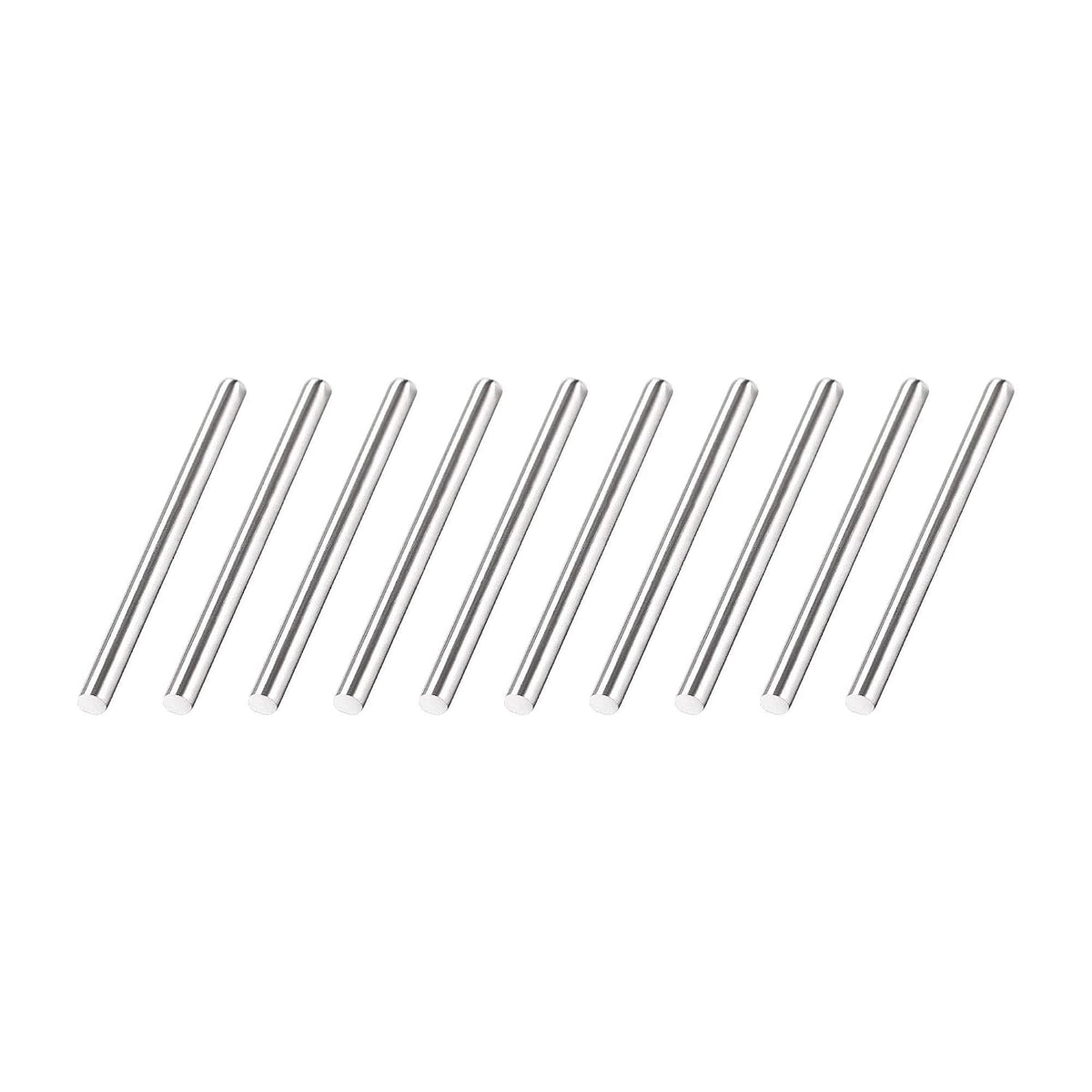 2mm x 25mm 304 Stainless Steel Solid Round Rod for DIY Craft - 10pcs