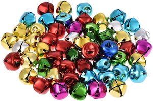 DIY Small Bells, 13mm/0.51-Inch 100pcs, Craft Bells Bulk DIY Bells for Christmas Festival Decoration Party Home, Multicolor