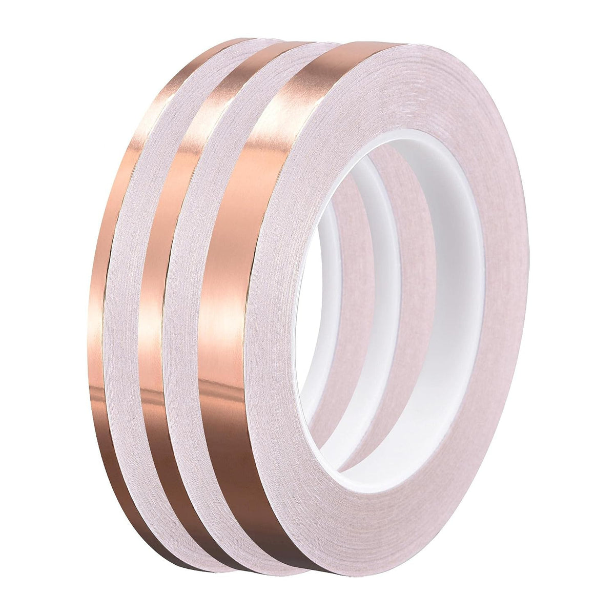 Single-Sided Conductive Tape Copper Foil Tape Adhesive 4mm/6mm/12mm x 30m/98.4ft for Guitar,EMI Shielding Crafts, Electrical Repairs 3pcs
