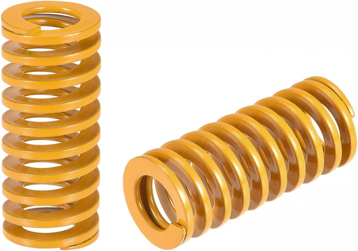3D Printer Die Spring, 20mm OD 45mm Long 2pcs Spiral Stamping Light Load Compression Mould Die Springs for 3D Printer Electric Part, Yellow
