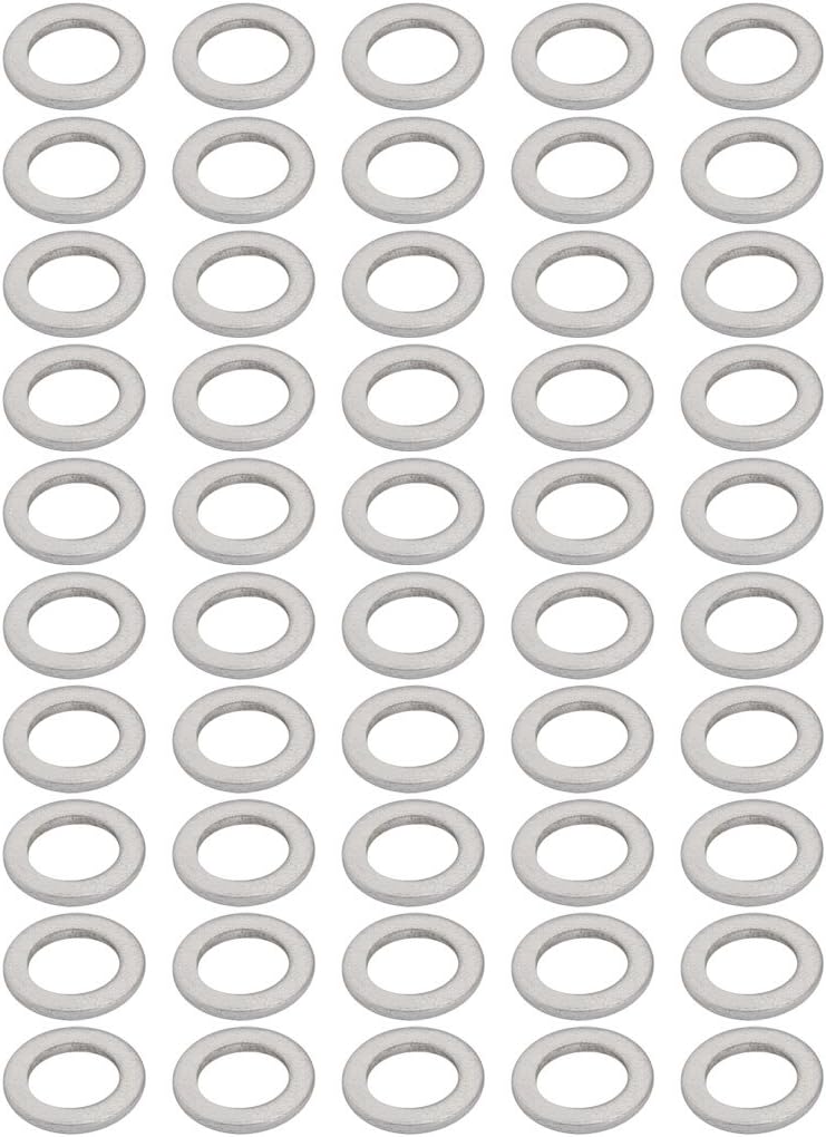 50Pcs 14mmx22mmx2mm Aluminum Motorcycle Hardware Drain Plug Washer