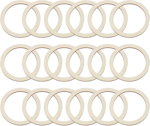 40Pcs 75mm(3-inch) Natural Wood Rings, Unfinished Wooden Pieces Circle Ornaments Wreath Frame Ring for Home Decor, DIY Crafting