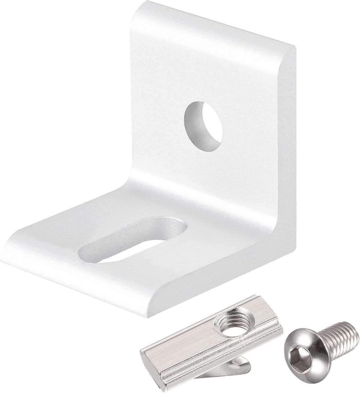 Inside Corner Brace Angle Bracket L Shape 30mmx30mmx26mm with M6 Screws and Nut for Aluminum Extrusion Profile 8pcs