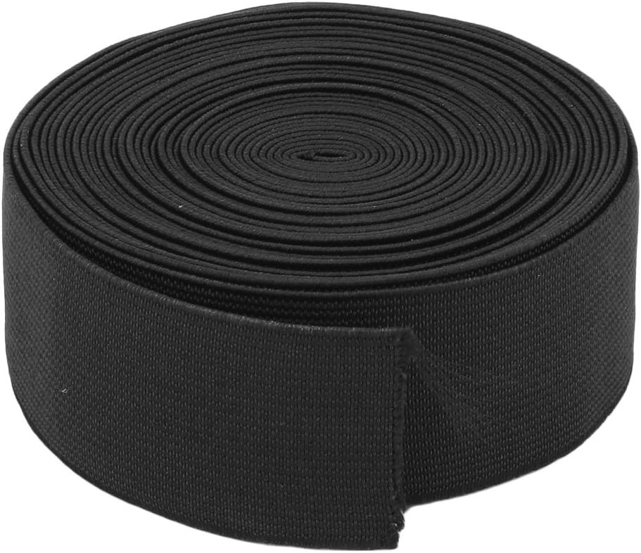 LinkMejor Polyester Tailoring Sewing Waistband Handicraft Elastic Band Strap 6 Yards Black