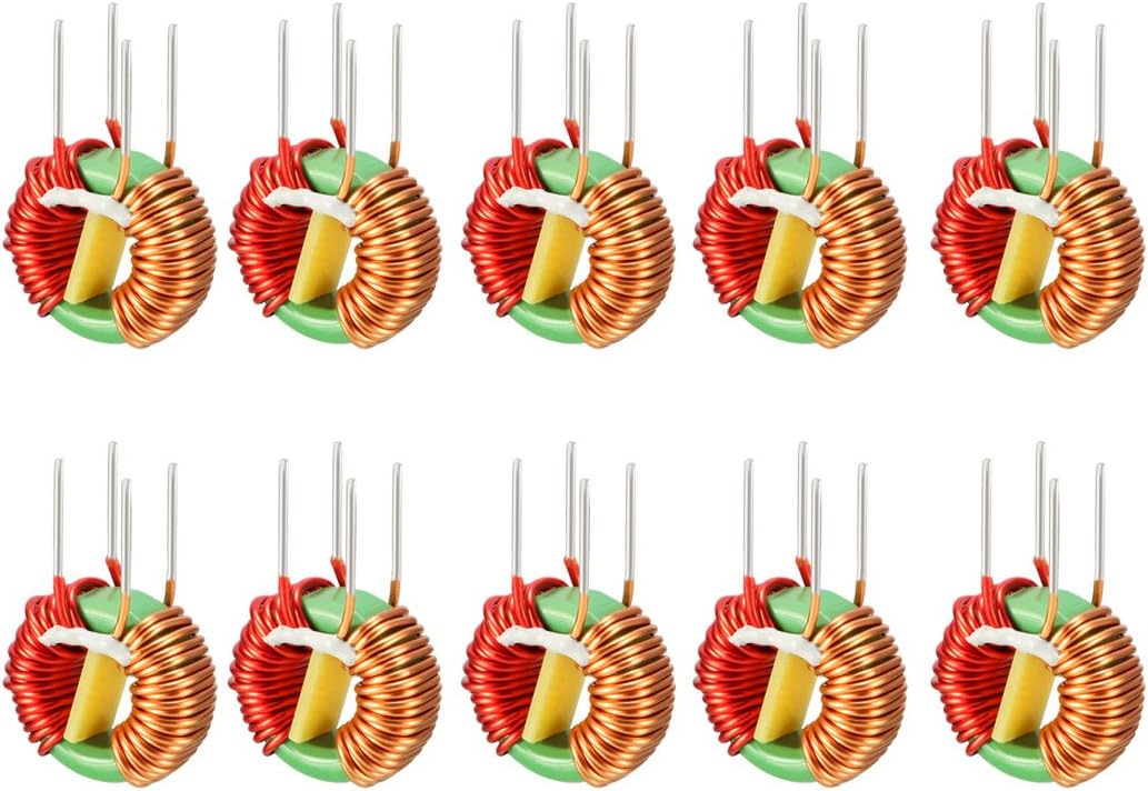 10Pcs Vertical Toroid Magnetic Inductor Monolayer Wire Wind Wound 2mH 5A Inductance Coil