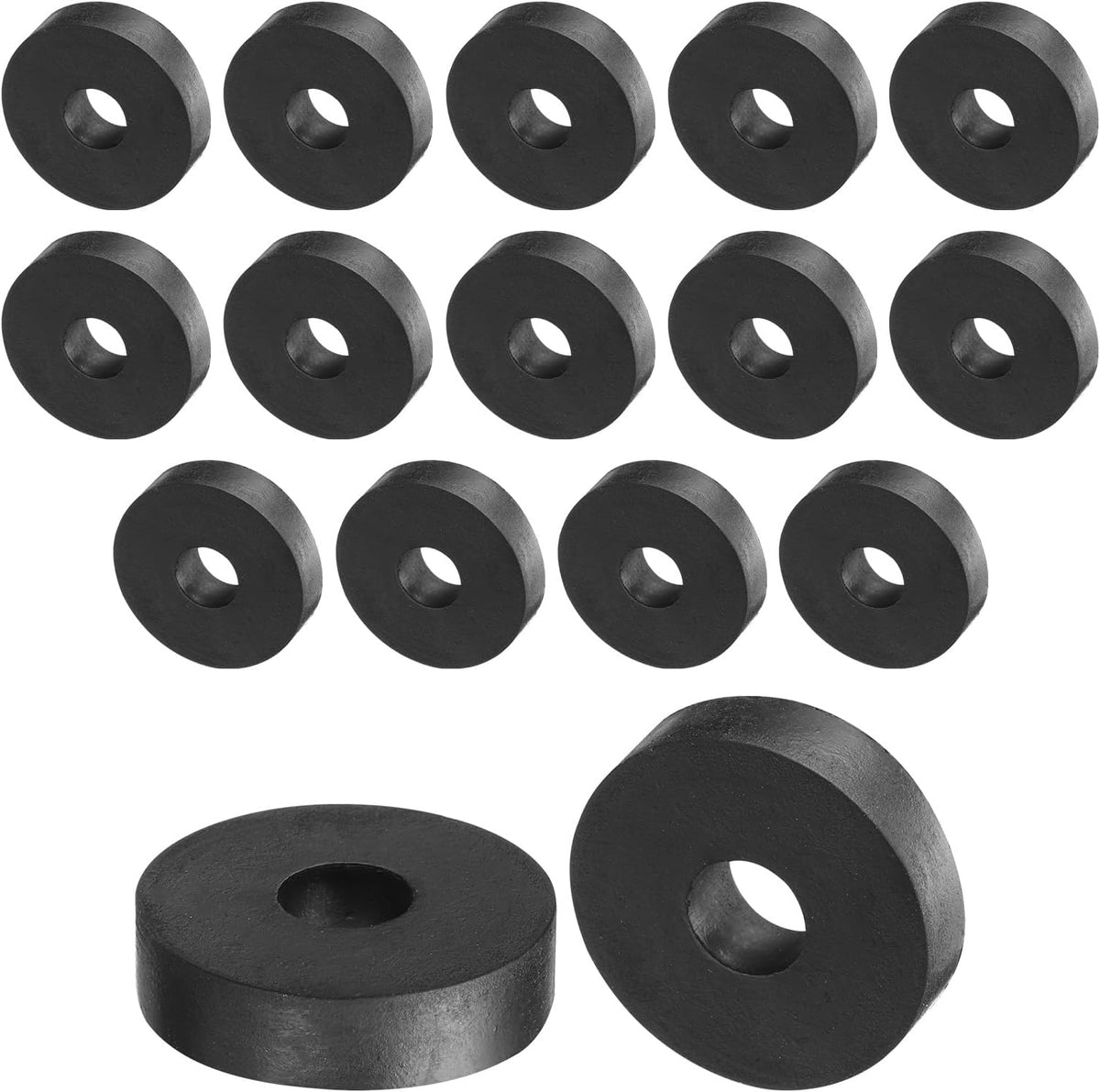 16pcs Rubber Spacers 30mm OD, 10mm ID, 8mm Height Round Anti Vibration Spacer Rubber Bushing Grommets Thick Rubber Washers for Home Car Accessory