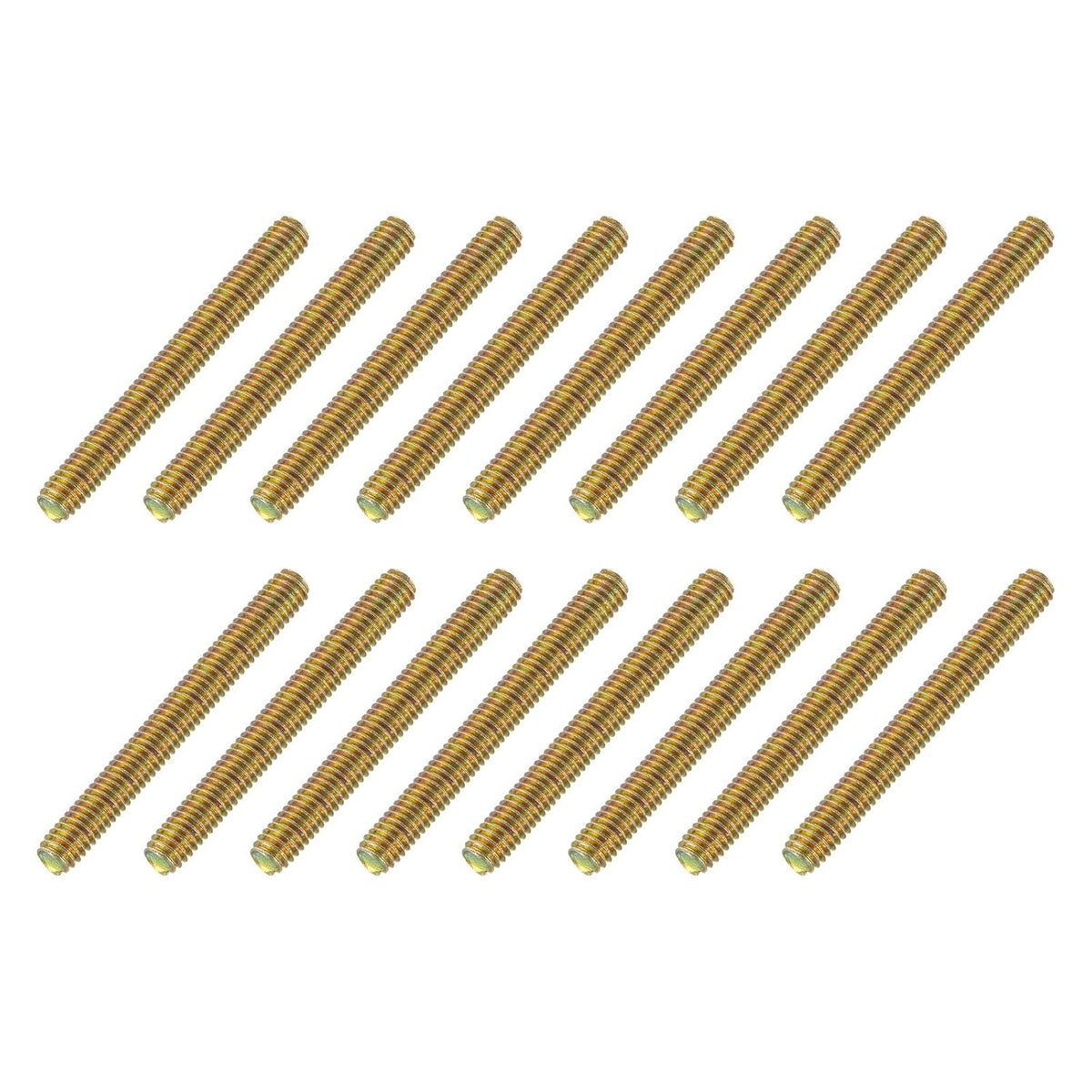 16 Pack Fully All Threaded Rod, 5/16" UNC Thread, 2-3/4" Length, Silver Carbon Steel Hex Head Stud Bolts for Furniture Mounting