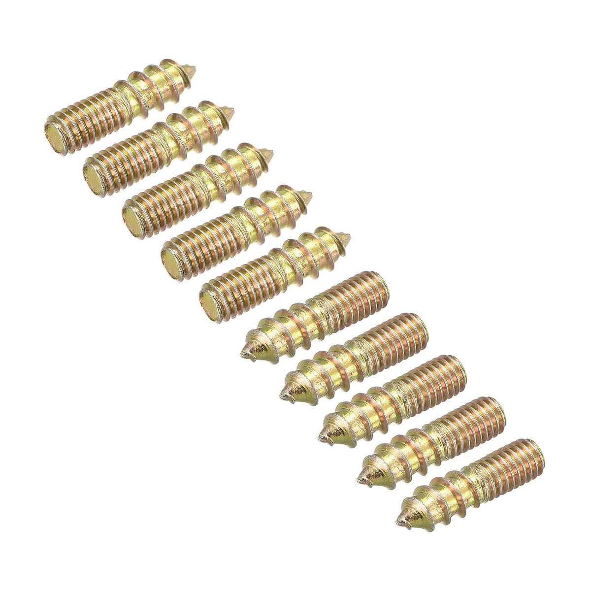 M6x25mm Hanger Bolts, 120pcs Double Ended Thread Dowel Screws for Wood Furniture