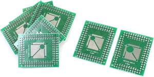 10pcs Surface Mounted Devices TQFP32/44/48/64/84/100 0.5/0.8mm 2 Sides PCB Adapter Plate