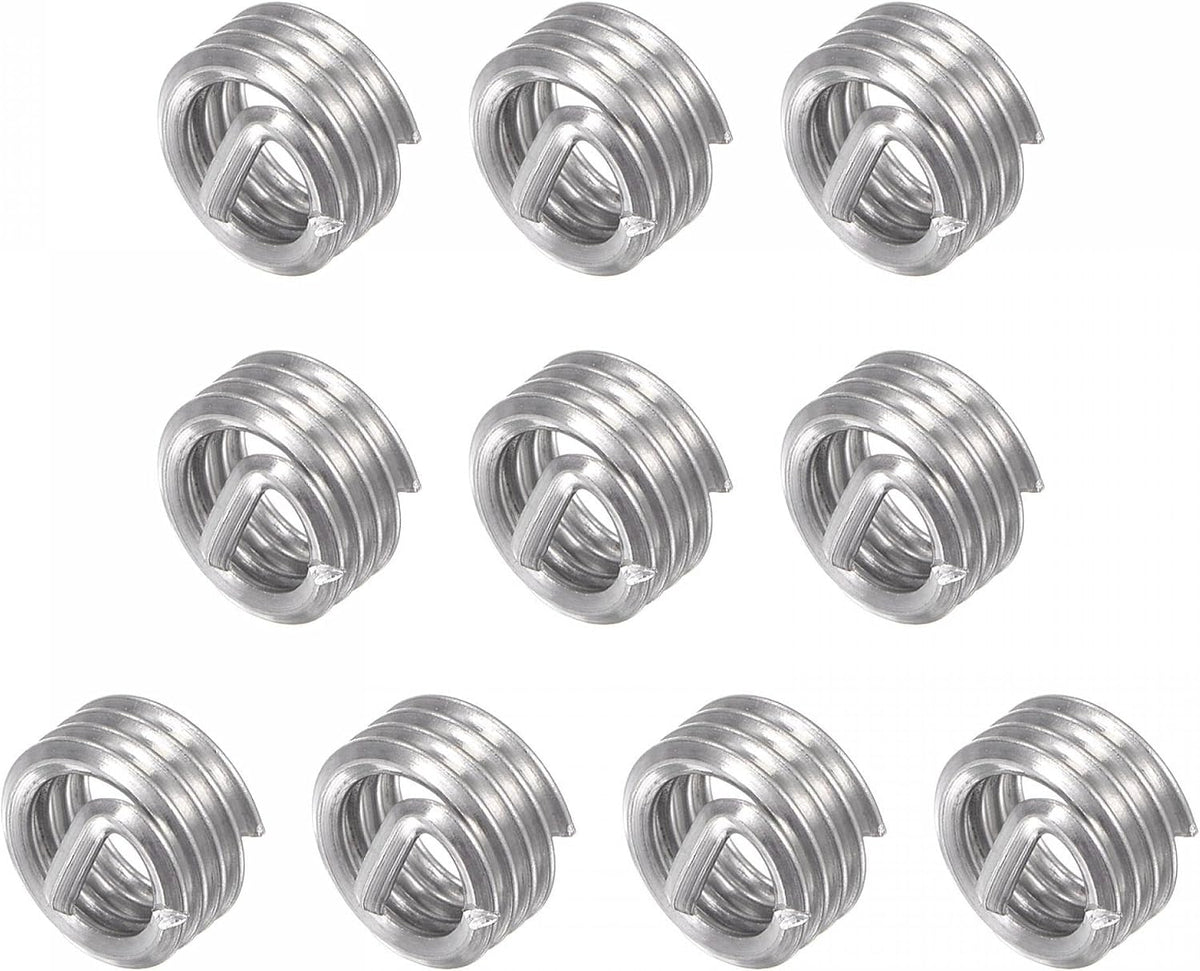 Wire Thread Inserts 5/16-18 UNC 1.0D 304 Stainless Steel Helical Type Coiled Wire Screw Repair Threaded Sleeve Steel Sheath 10pcs