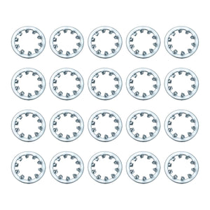 20Pcs 5/8 Internal Tooth Lock Washer, Zinc-Plated Carbon Steel Multi-Tooth Star Washer Locking Fastener, Silver Tone