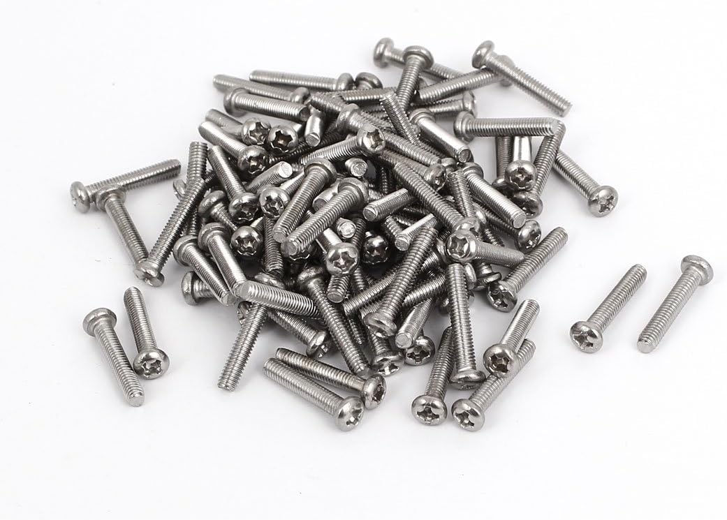 M3x16mm Stainless Steel Phillips Round Pan Head Machine Screws 100pcs