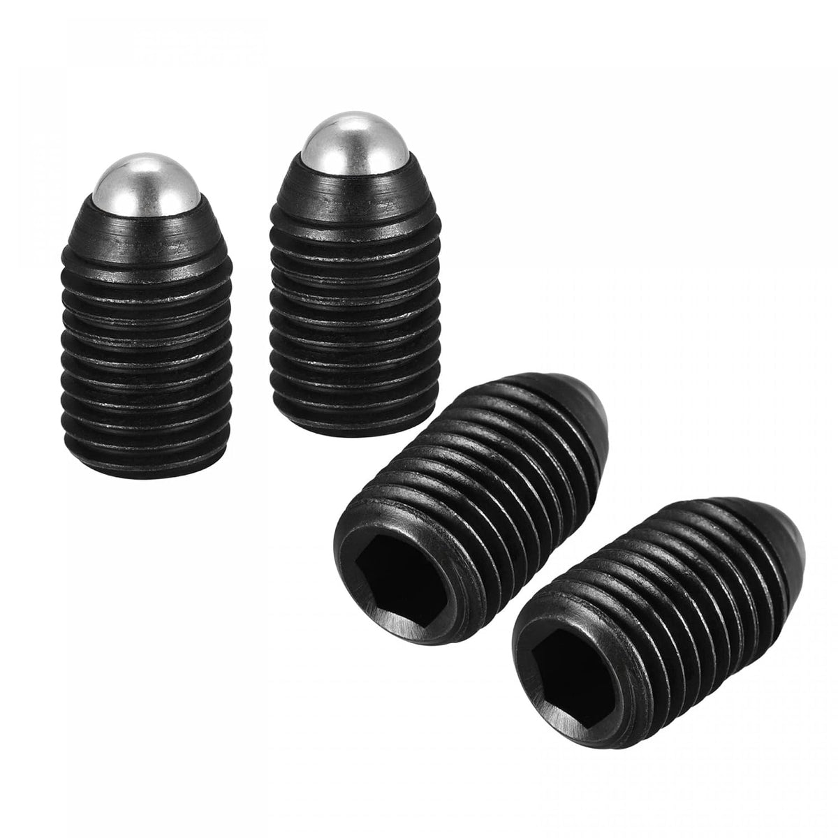 Ball Point Set Screws, 4pcs M16 x 25mm High Carbon Steel Metric Spring Hex Socket Grub Screw
