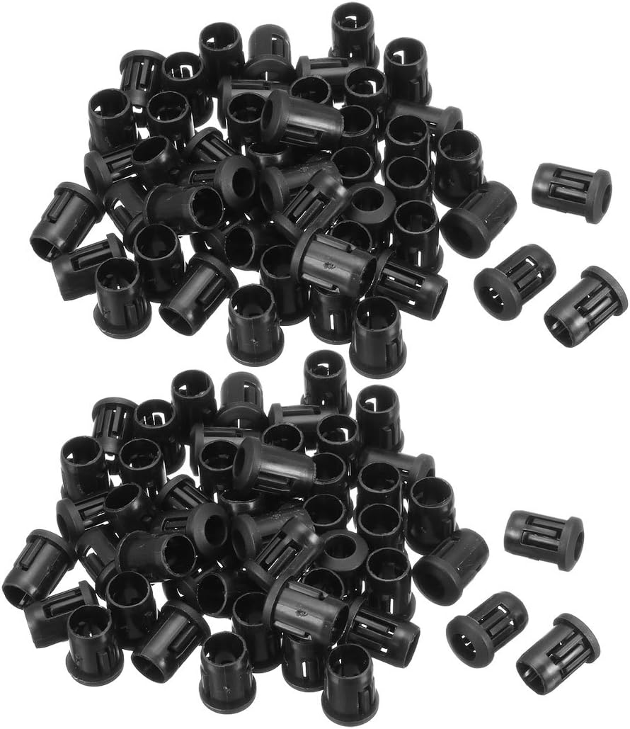 100Pcs Lamp Socket Light-emitting Diode Holder Clip Bezel Mount 5mm LED Holders Panel Display Plastic Black