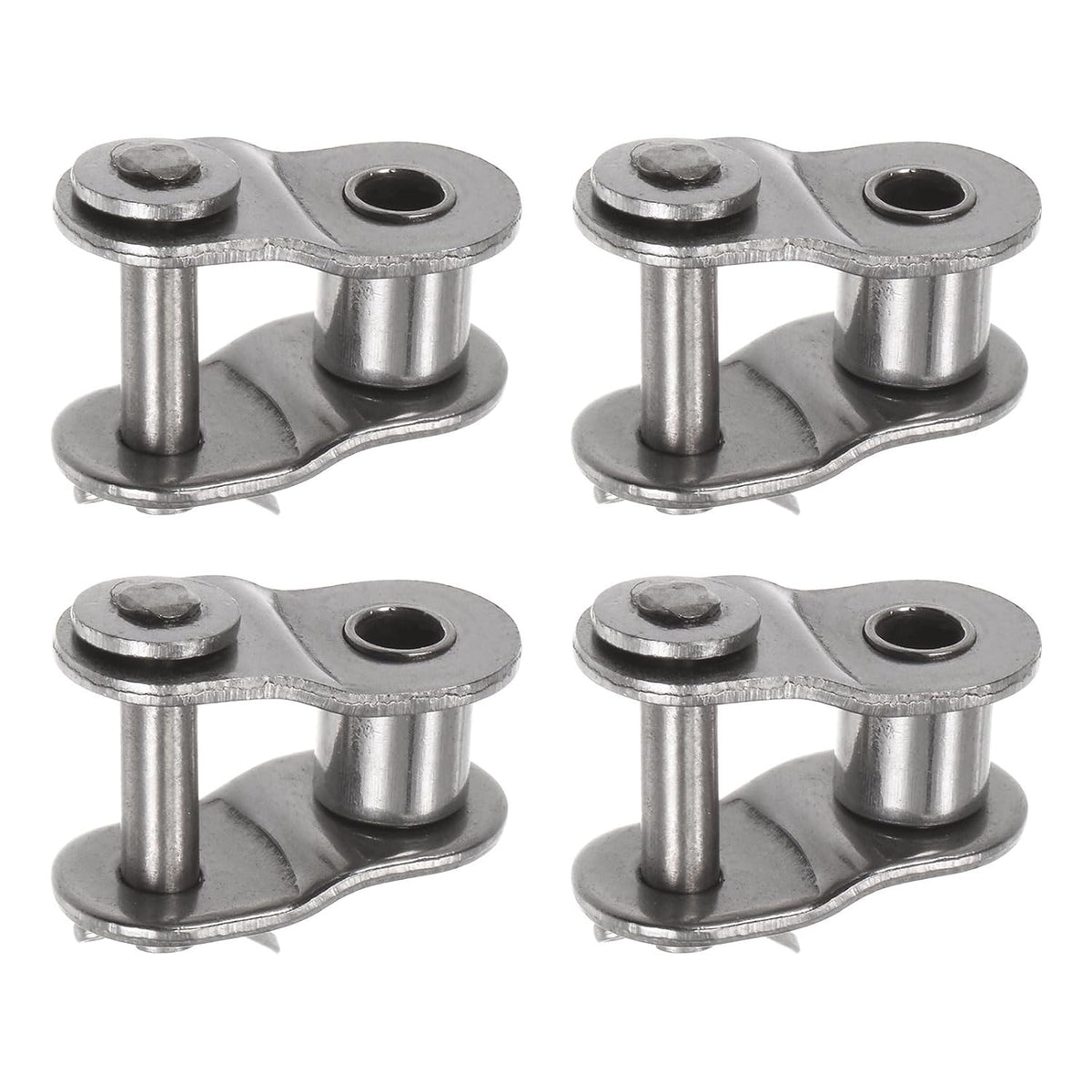 4Pcs #40 Chain Offset Half Link Roller 1/2" Pitch Stainless Steel Standard Chain End Connector Split Links for 08A Chain