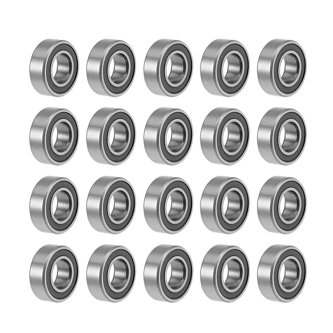 MR126-2RS Deep Groove Ball Bearings 6mm Inner Dia 12mm OD 4mm Bore Double Sealed Chrome Steel Z2 20pcs