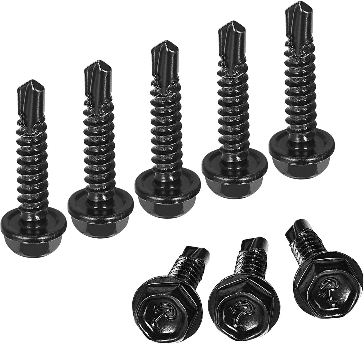 Hex Washer Self Drilling Screws, #10 x 1" 410 Stainless Steel Sheet Metal Screw 25pcs