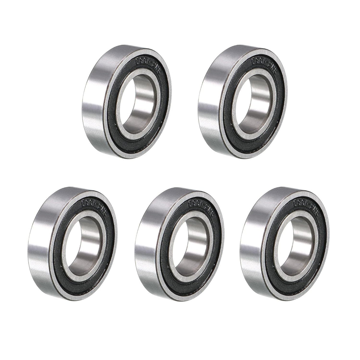 LinkMejor 6901-2RS Deep Groove Ball Bearings Z2 12mm x 24mm x 6mm Double Sealed Carbon Steel 5pcs