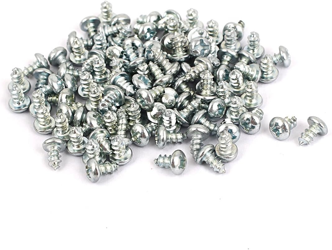 M3x6mm Phillips Round Head Self Tapping Screws Fastener 100pcs