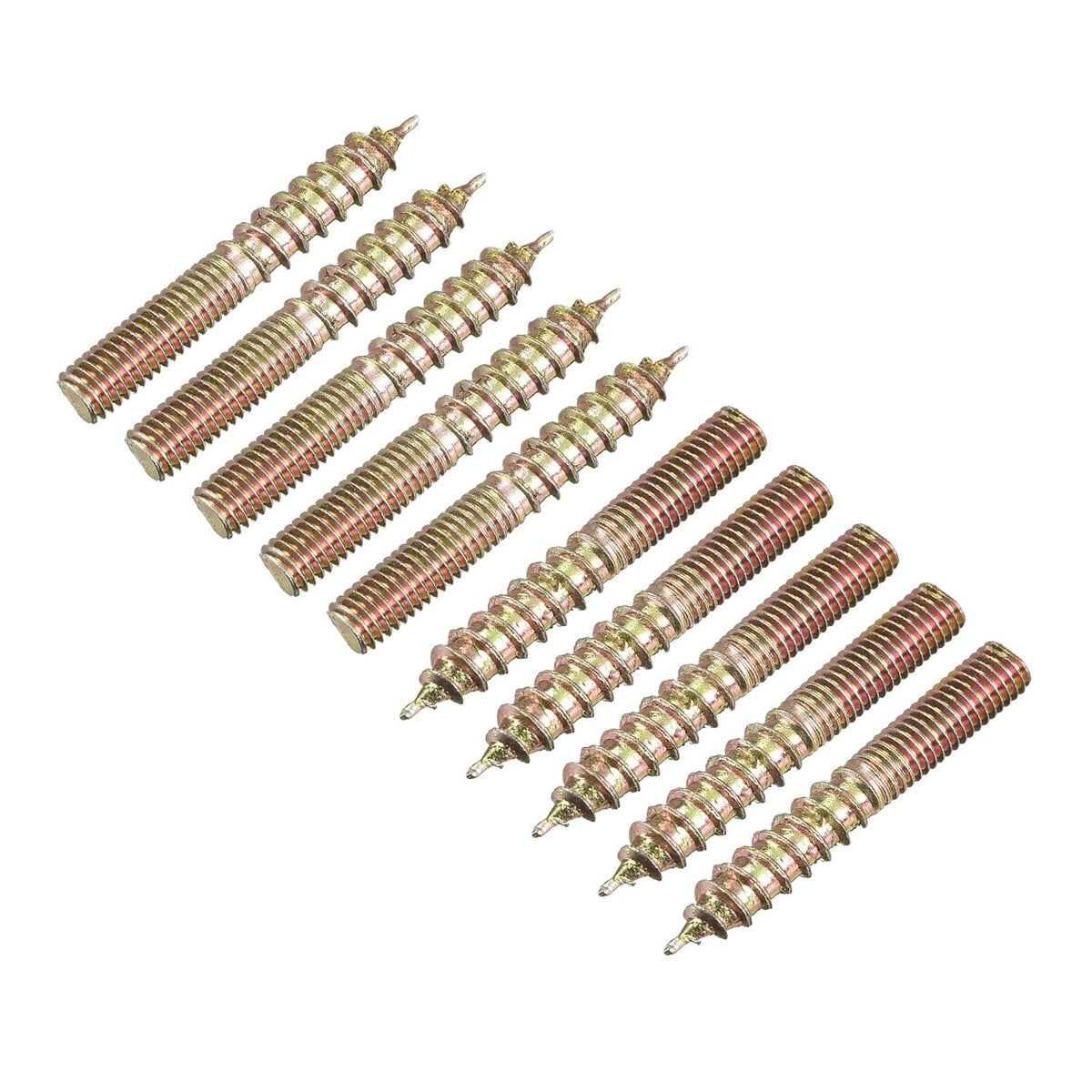 M5x25mm Hanger Bolts, 38pcs Double Ended Thread Dowel Screws for Wood Furniture Connecting