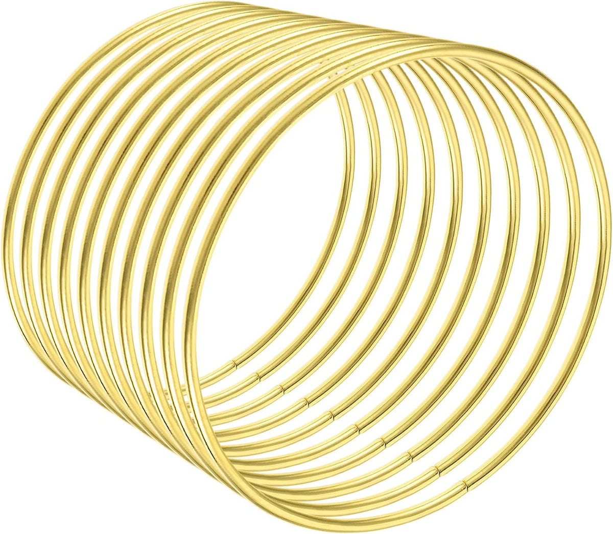 LinkMejor Metal Craft Hoops Rings 100mm(4") OD for DIY Wreaths, Macrame Projects 10pcs