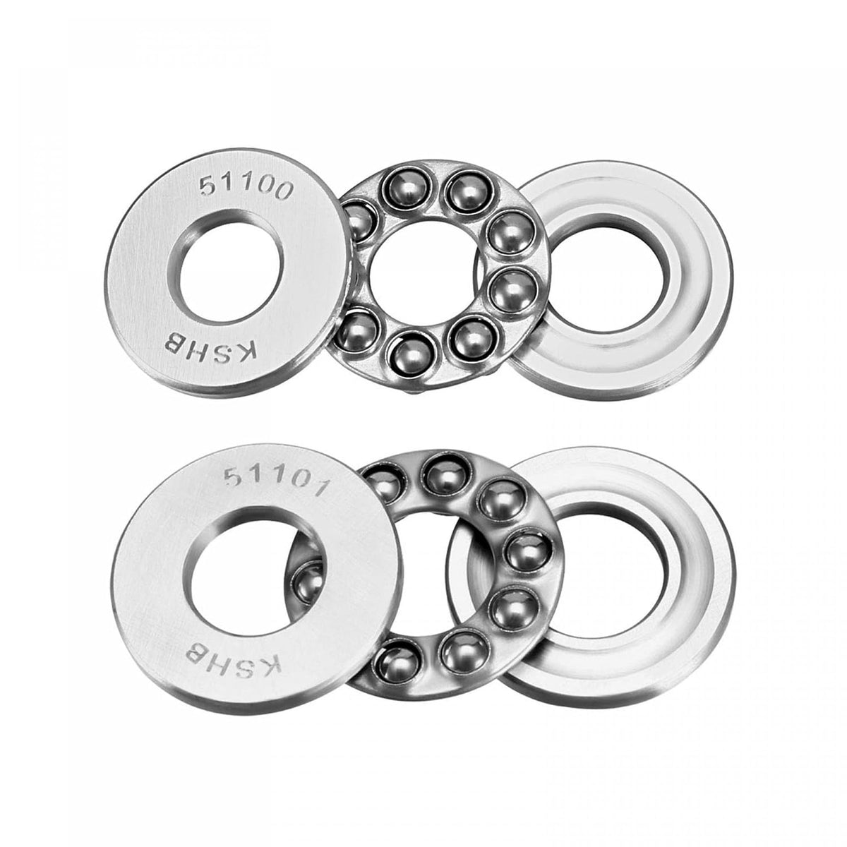 4pcs 51100, 51101 Single Direction Thrust Ball Bearings Chrome Steel