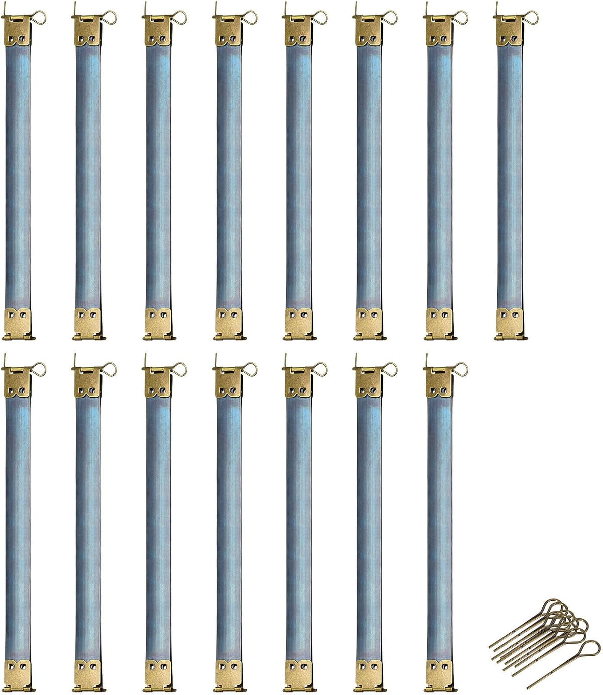 Metal Internal Flex Frames, 15Pcs 180mm/7.09" Long Lock Frame Kiss Lock Clasp Bag Frame, Hinges Spring Clip Hook for DIY Purse Handle Bag Making Sewing Craft (Bronze)