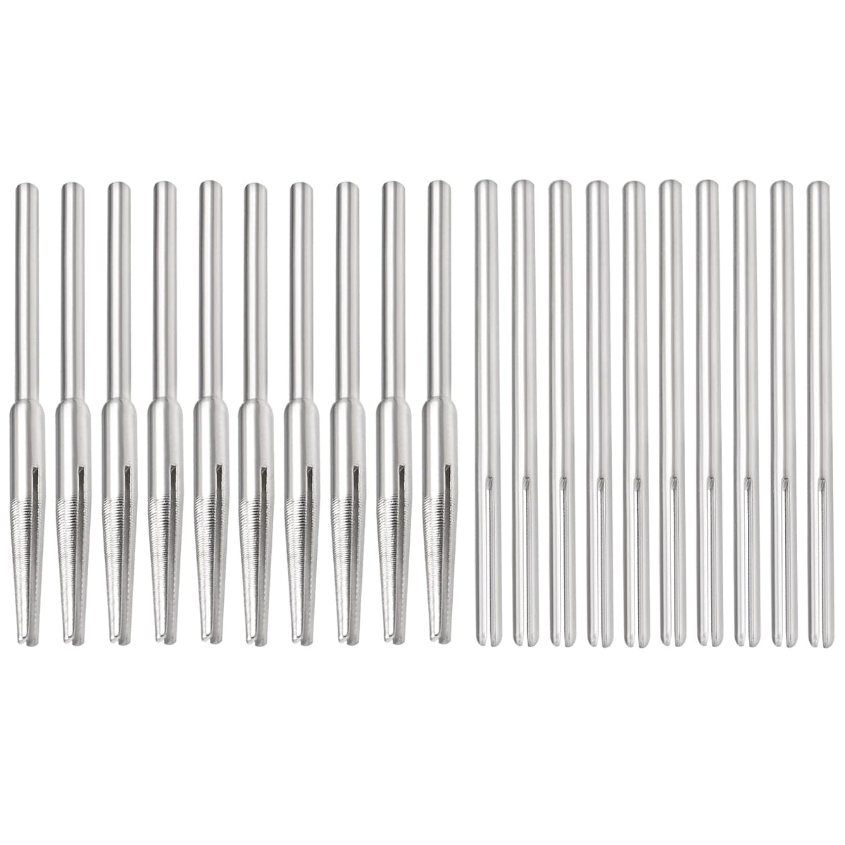 Split Mandrel Tapered and Straight Mandrel Sandpaper Holder with 2.35mm Shank for Abrasive Sanding Disc 20 Pcs