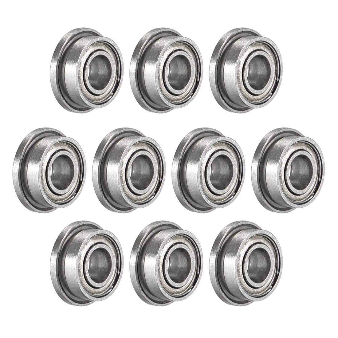 F682XZZ Flanged Ball Bearing 2.5x6x2.6mm Double Metal Shielded (GCr15) Chrome Steel Flange Rip Bearings 10pcs